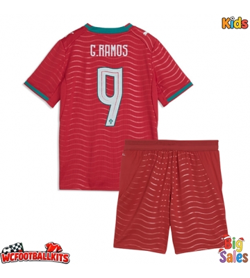 Portugal Goncalo Ramos #9 Replica Home Stadium Kit for Kids World Cup 2026 Short Sleeve (+ pants)
